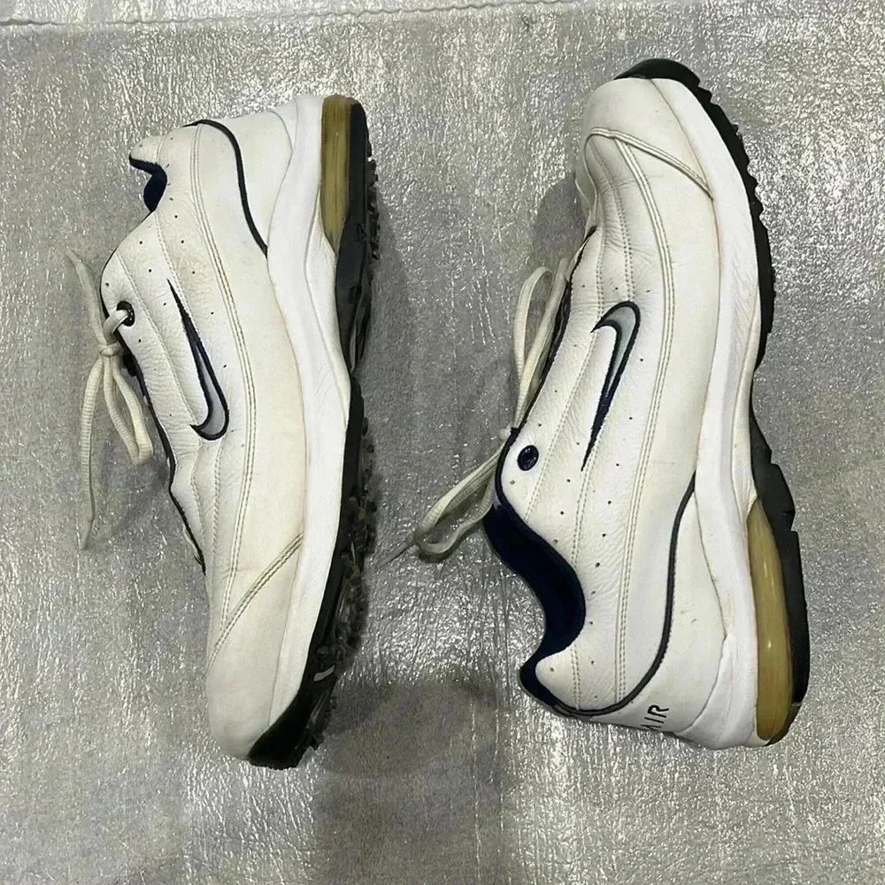 [11W]Nike White Leather Max  Air Golf Sneaker- Men - Picture 3 of 8